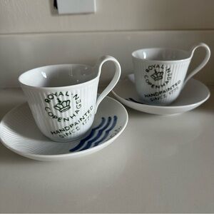 2 Royal Copenhagen cups and saucers